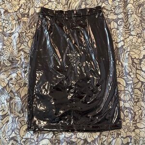 Vinyl Pencil Skirt with Zipper